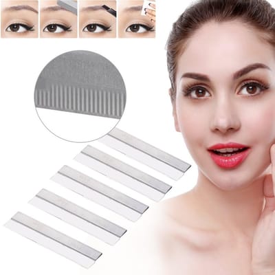 Vervangende Mesjes voor Wenkbrauw Scheermes - 100 Stuks voor Make-up, Gezichtsverzorging en Precisie Trimmen