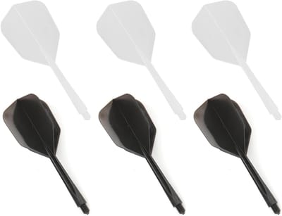 Set van 6 dart shafts en flights, geïntegreerde nylon dartaccessoires met 2BA diameter
