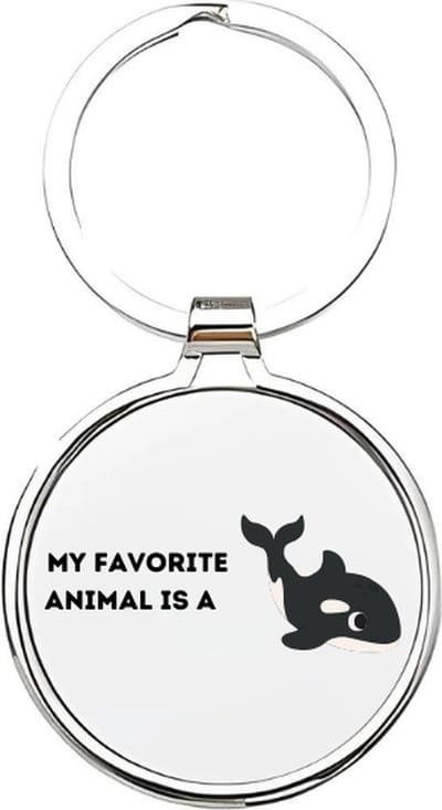 Akyol - my favorite animal is a orca Sleutelhanger - Dolfijn - dierenliefhebbers - orca - vis - roofdier - zwart witte dolfijn - oceaan - noordpool - haai - 4 x 7,5 CM