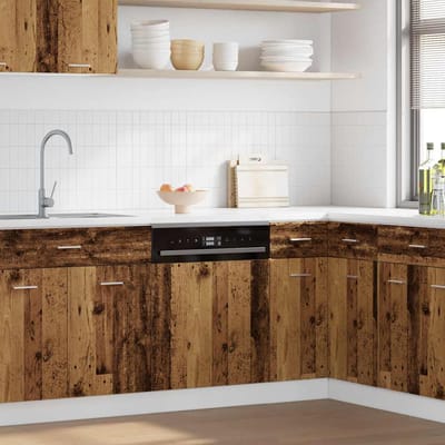vidaXL - Vaatwasserpaneel - Lyon - 45x3x67 - cm - bewerkt - hout - oud - houtkleurig