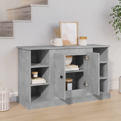 vidaXL - Dressoir - 100x35,5x60 - cm - bewerkt - hout - betongrijs