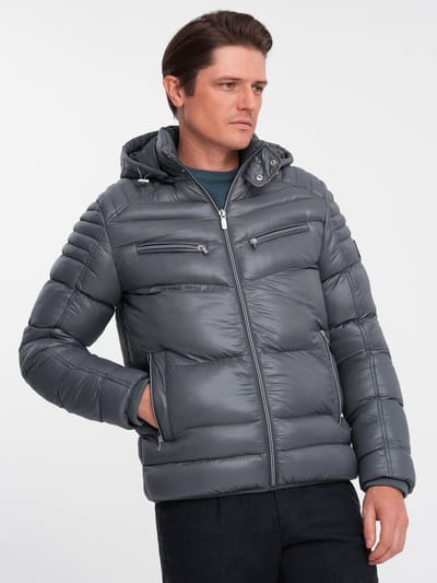 OMBRE Jas - Polyamide - Lange Mouw - Rits Grafiet L