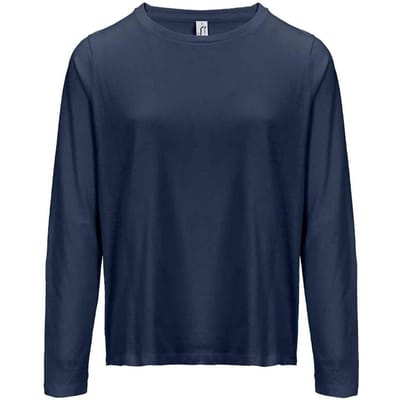 SOLS Dames/Dames Monarch T-shirt met lange mouwen (Marine)