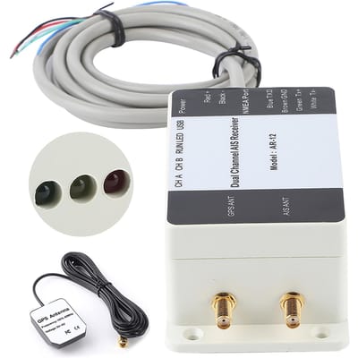 AR‑12 Tweekanaals AIS Ontvanger GPS USB Jacht Stoomschip NMEA Poort Navigator Marine Elektronica Ontvanger gray