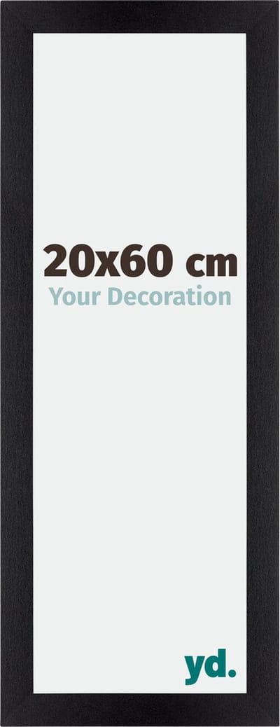 Your Decoration - Fotolijst 20x60 cm - MDF - Zwart Mat - Mura