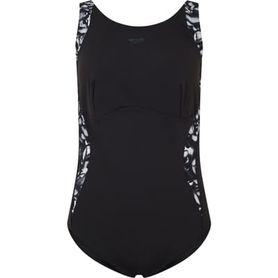 Speedo Dames/Dames logo-eendelig badpak (Zwart)