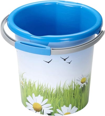 Waterlijn Emmer - Bloemen Emmer - Tuinieren Ondersteuning - Maatschaal Binnenkant - 12 Liter - Blauw