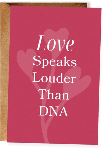 Moederdagkaart Bonusmoeder - Love speaks louder than DNA - Happy Mother's Day - Lieve kaart voor stiefmoeder - Ansichtkaart - (10x15 cm incl. envelop)