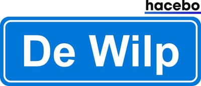 Hacebo - Plaatsnaam Sticker - 29x10 CM - De Wilp sticker - Verkeersborden sticker - grappige cadeaus - De Wilp