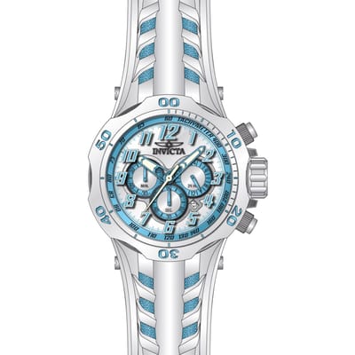 Invicta Venom 50511 Herenhorloge - Quartz Uurwerk - Roestvrij Staal met Blauwe Wijzerplaat - 52 mm