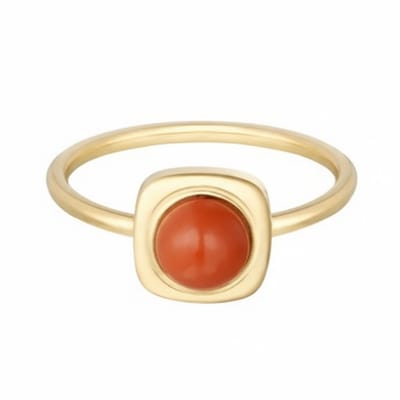 Yehwang Ring Dot goud oranje size 17