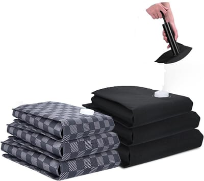 Famanu – Ruimtebesparende tassen - vacuüm opbergzakken - reiskleding opbergzakken - kleding sealer opslag - gecomprimeerde sealerzakken opslag voor kleding - dekbedden - beddengoed en dekens (2 - 80 x 100 cm)