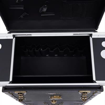 Cosmetica Trolley - Make-up Koffer - Haarstyling Opslag - Met Föhn Houder - 39 x 25.5 x 82 cm - Zwart
