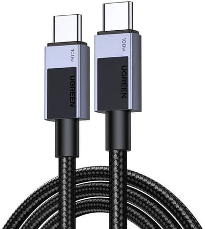 UGREEN 100W USB C-kabel PD 3.0 oplaadkabel USB C naar USB C snellaadkabel 5A/20V compatibel met iPhone 15, M3 MacBook Pro/Air, iPad Air/Pro 2024, Galaxy S24 Ultra A55 Pixel 8a Steam Deck enz. (3m)