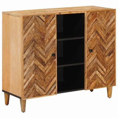 vidaXL - Opbergkasten - Bruin - 90 - x - 33,5 - x - 75 - cm - Massief - Mango - Hout