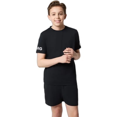Björn Borg Sportshirt Kinderen Korte Mouw Jongens - Zwart - Maat 158/164