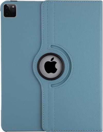 Draaibaar Tablethoes met Standaard geschikt voor Apple iPad Pro 11 (2020/2021/2022) | Tabletcase Bookcase met regelbare standen | Tablet Hoes Hoesje met 360 graden Rotatie - Turquoise