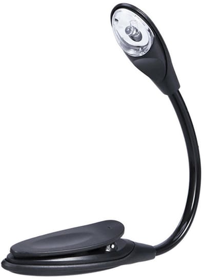 Jonyx - Leeslampje - Mini LED Leeslamp - Klemlampje - Bladzijdeverlichting - Boekenlamp - Boekverlichting - Zwart