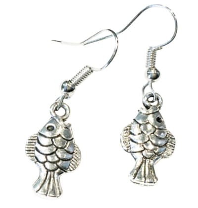 zilveren Lange oorbellen - visje - Charme Bijoux