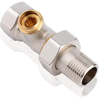 Thermostaatventiel set voor radiator met schroefverbinding en vorstbescherming