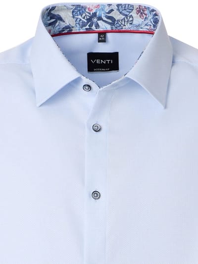 Venti Heren Overhemd Kent Boord Motief Modern Fit - 3XL