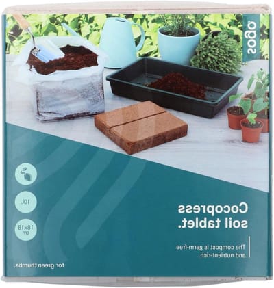 Kokosvezel Potgrond Tablet - Geperste Kokosaarde - Planten Kweken - Verrijkt en Steriel - 10 Liter - Bruin