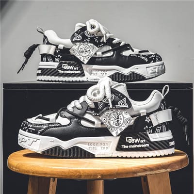 Heren Mode Lente Casual Schoenen Mesh Sport Sneakers Ademend Outdoor Merk Heren Sportschoenen 41 zwart