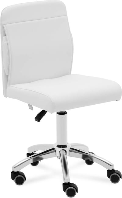 rolkruk met rugleuning - 48 - 62 cm - 150 kg - wit - physa