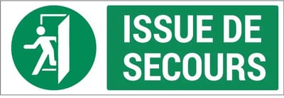 Issue de secours sticker met pictogram | 21 x 7 cm