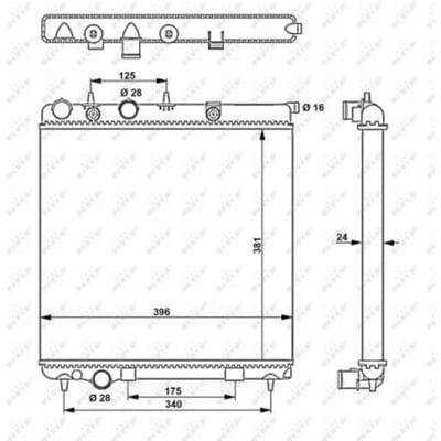 Radiator, motorkoeling NRF 53837