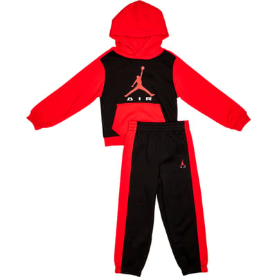 Jordan Mj Air Hbr Trainingspakken Peuter - Rood - Maat 92 - 98 CM - Katoen Fleece