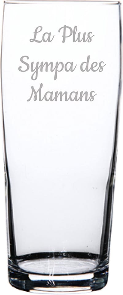Bierfluitje gegraveerd - 19cl - La Plus Sympa des Mamans