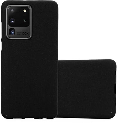 Cadorabo Hoesje geschikt voor Samsung Galaxy S20 ULTRA in FROST ZWART - Beschermhoes gemaakt van flexibel TPU silicone Case Cover