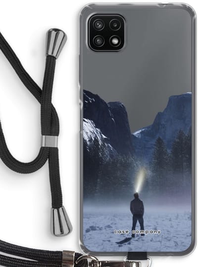 Case Company® - Hoesje met koord geschikt voor Samsung Galaxy A22 5G hoesje met Koord - Wanderlust - Telefoonhoesje met Zwart Koord - Bescherming aan alle Kanten en Over de Schermrand