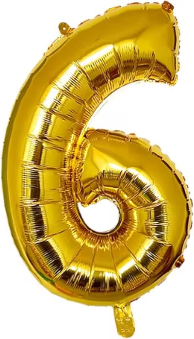 Jumada's - Feestelijk - Goud - Cijferballon - 70cm - Folie - 6