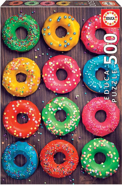EDUCA - puzzel - 500 stuks - GEKLEURDE BEIGNETS