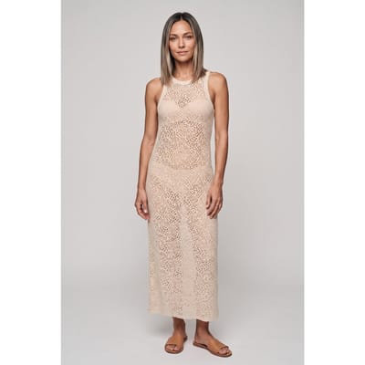 ARKET Press Merrick Lace Dress Beige Size: M | Maxi Dresses Outlet | Dames | Beige