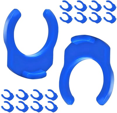 Dailygoods- Sluitclips 20 Stuks - Flexibele/Robuuste Klemmen - Hoogwaardige Materialen - Voor Omgekeerde Osmose - Waterbehandeling - Lange Levensduur - Sluitklemmen