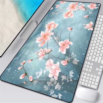 Extra Groot Bureau Muismat Roze Bloemenpatroon XXL - Antislip & Precisie voor Gaming en Werk