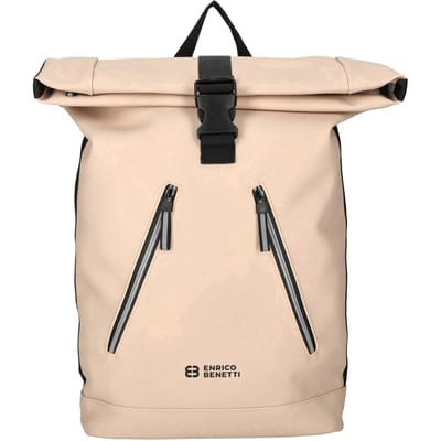 Enrico Benetti Bergen Waterafstotende Rolltop Laptoprugzak met 17 inch Laptopvak - Rugzak 22 Liter - Misty Pink