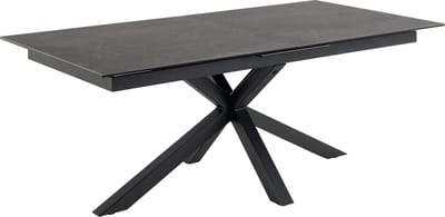Eettafel Durgan Zwart Uitschuifbaar 200/240x100cm - Giga Living