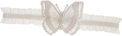 Kanten Kousenband - Bruids Kousenband - Bruiloft Accessoire - Elastisch Kant - 40 x 6.5 cm - Wit