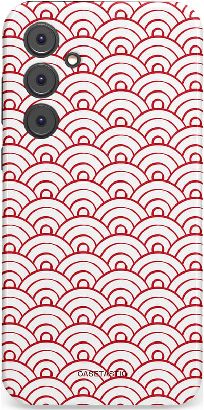Casetastic Hoesje Geschikt voor Samsung A35 - Stijlvolle Beschermende Duo-layer Case - Golfjes
