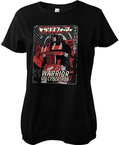 Transformers Warrior Of Cybertr -T-shirt voor dames, 'Girly', zwarton