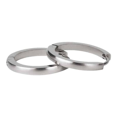 Kalli Oorringen Edelstaal Mat Zilver 1859 (18mm)