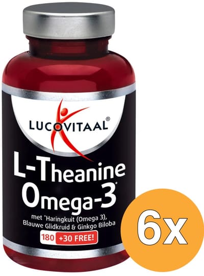 6x Lucovitaal L-Theanine Omega 3 (210 capsules)