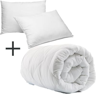 Select Duopack - 1x Hotel dekbed 3dTEX enkel 400g. 240x220 cm plus 2 x hotel hoofdkussen classic 60x70 cm