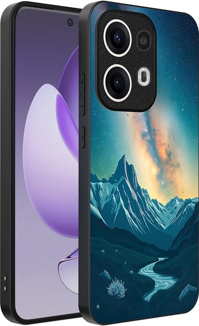Smartphonica Telefoonhoesje Geschikt voor Oppo Reno 13 Pro met Sterrenhemel Opdruk - TPU Backcover Case With Space And Milkyway Design geschikt voor Oppo Reno 13 Pro