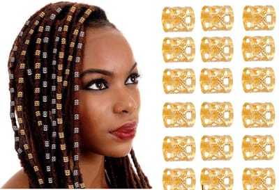 Haar kralen - hair beads - haar ringen vlechten - dreadlocks - boho - goudkleurig - 50 stuks