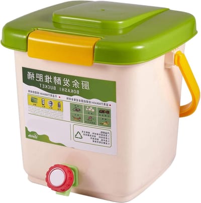 Compostbak Keuken - Compostbak Gevetileerd - Organisch Afval Verwerken - Korte Composteringstijd - 12 liter - Groen